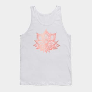 Rose Gold Pink Lotus Tank Top